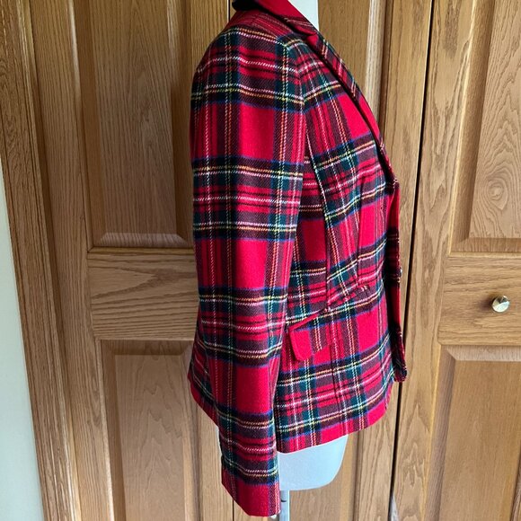 TALBOTS - Shetland Wool Blazer - Plaid -- Excellent Condition - Picture 2 of 14
